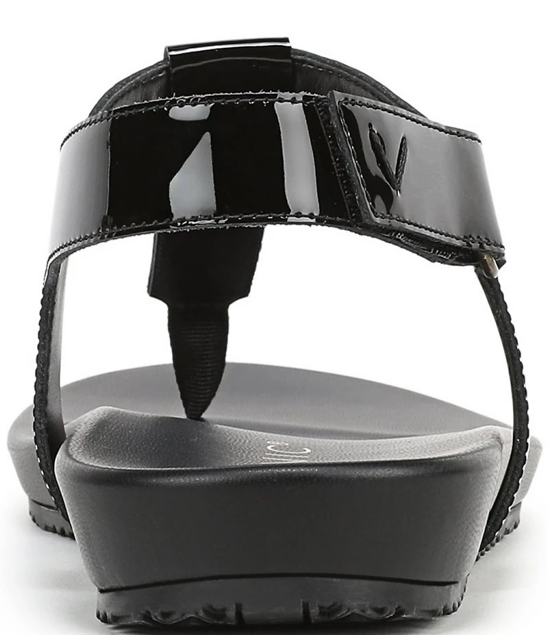 Vionic Palisades Patent Leather T-strap Sandals