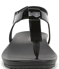 Vionic Palisades Patent Leather T-strap Sandals