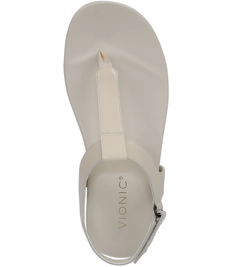 Vionic Palisades Patent Leather T-strap Sandals