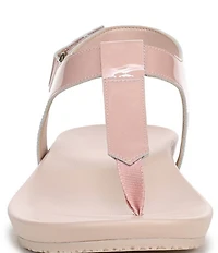Vionic Palisades Patent Leather T-strap Sandals