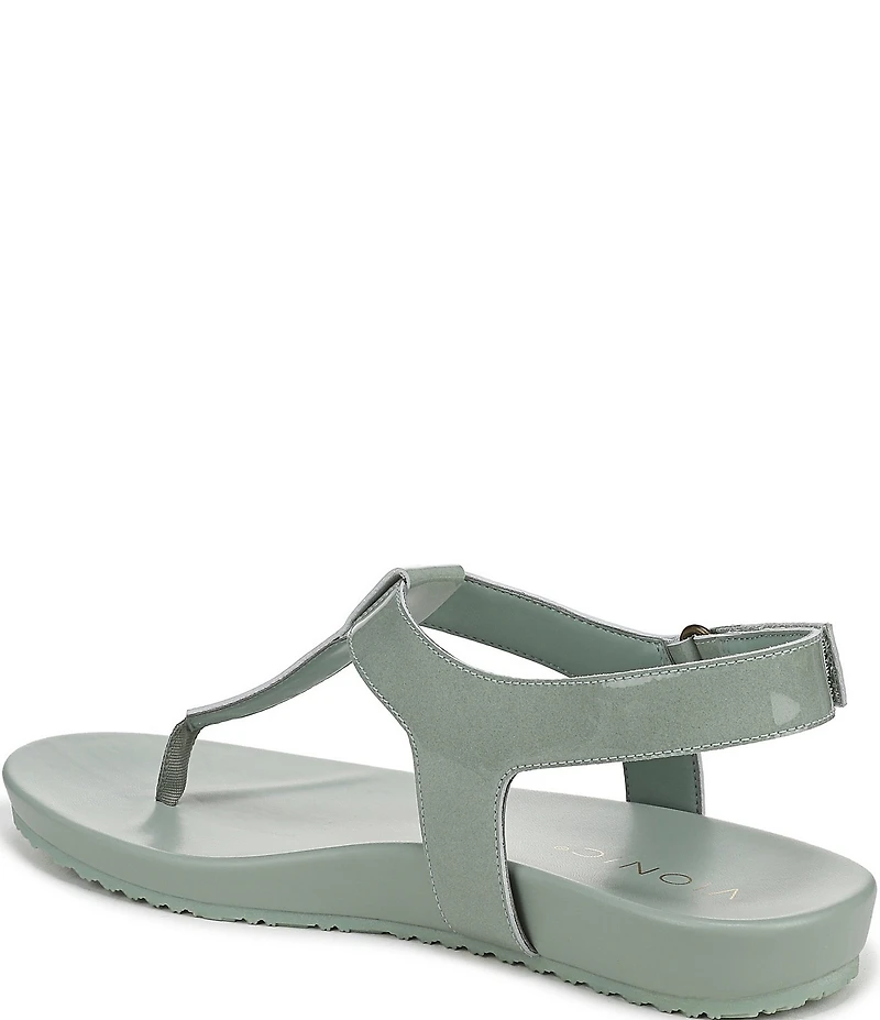 Vionic Palisades Patent Leather T-strap Sandals