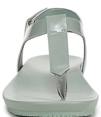 Vionic Palisades Patent Leather T-strap Sandals