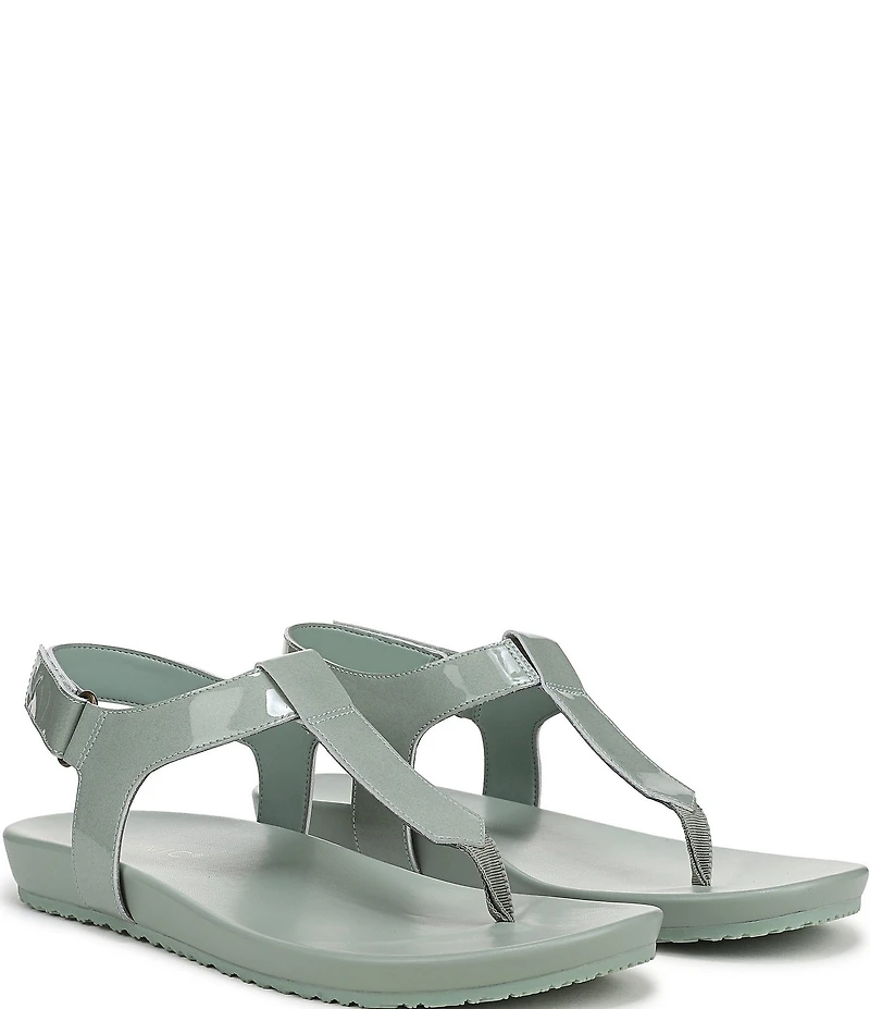 Vionic Palisades Patent Leather T-strap Sandals