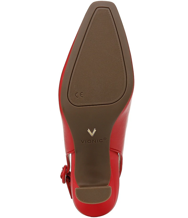 Vionic Perris Leather Slingback Dress Pumps