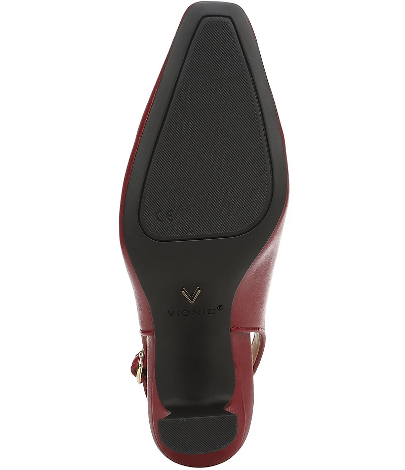 Vionic Perris Leather Slingback Dress Pumps