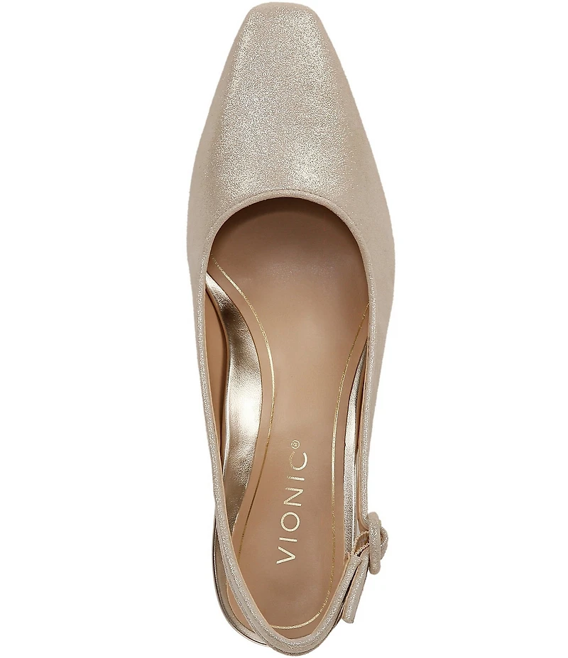 Vionic Perris Leather Slingback Dress Pumps