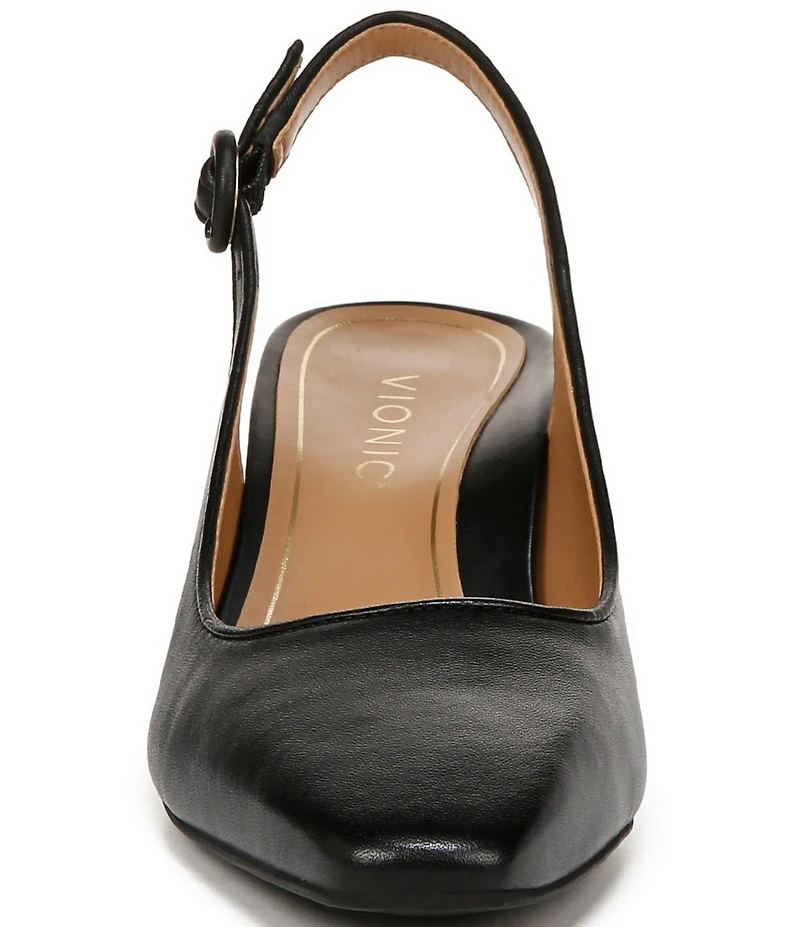Vionic Perris Leather Slingback Dress Pumps