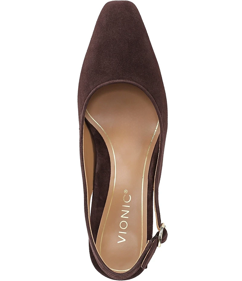 Vionic Perris Suede Slingback Dress Pumps