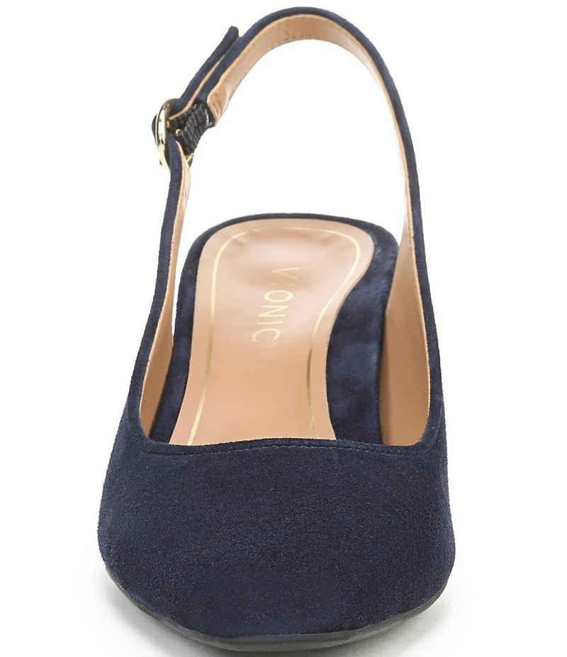 Vionic Perris Suede Slingback Dress Pumps