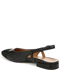 Vionic Petaluma Leather Slingback Cap Toe Flats