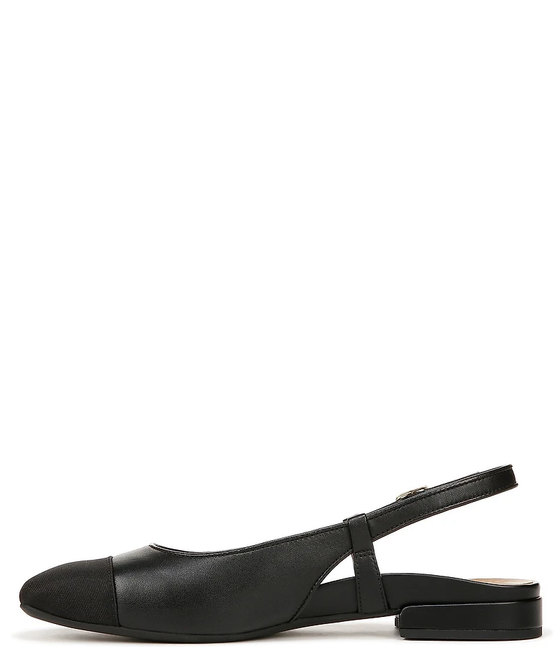 Vionic Petaluma Leather Slingback Cap Toe Flats