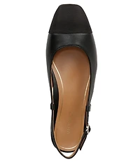 Vionic Petaluma Leather Slingback Cap Toe Flats