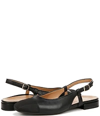 Vionic Petaluma Leather Slingback Cap Toe Flats