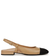 Vionic Petaluma Leather Slingback Cap Toe Flats