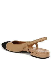 Vionic Petaluma Leather Slingback Cap Toe Flats