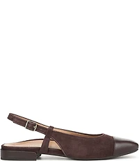 Vionic Petaluma Suede Slingback Cap Toe Flats