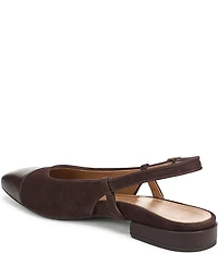 Vionic Petaluma Suede Slingback Cap Toe Flats