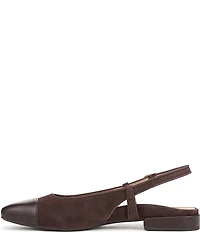 Vionic Petaluma Suede Slingback Cap Toe Flats