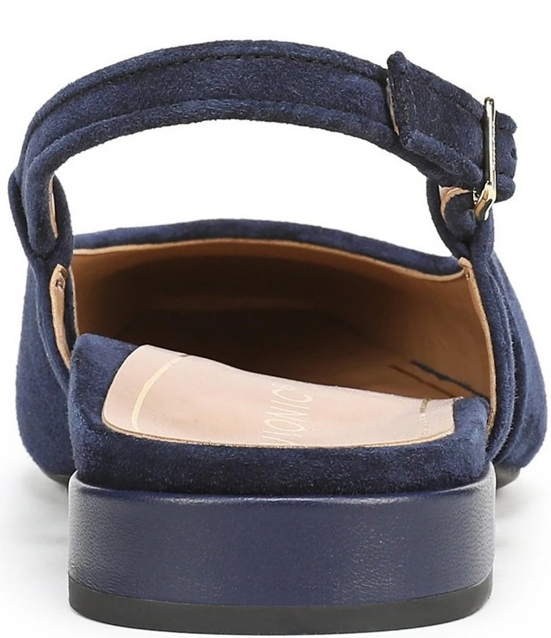 Vionic Petaluma Suede Slingback Cap Toe Flats