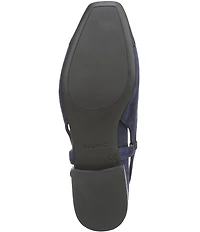 Vionic Petaluma Suede Slingback Cap Toe Flats