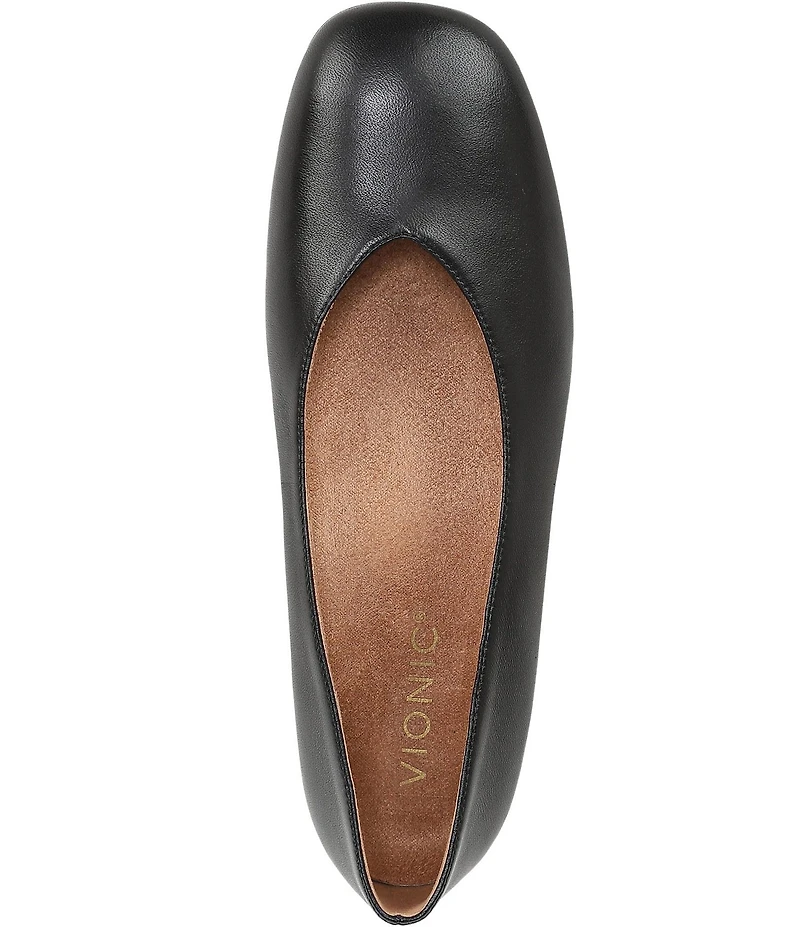 Vionic Petra Leather Low Heel Pumps