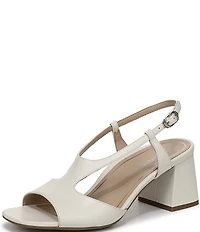 Vionic Raquel Leather Block Heel Dress Sandals