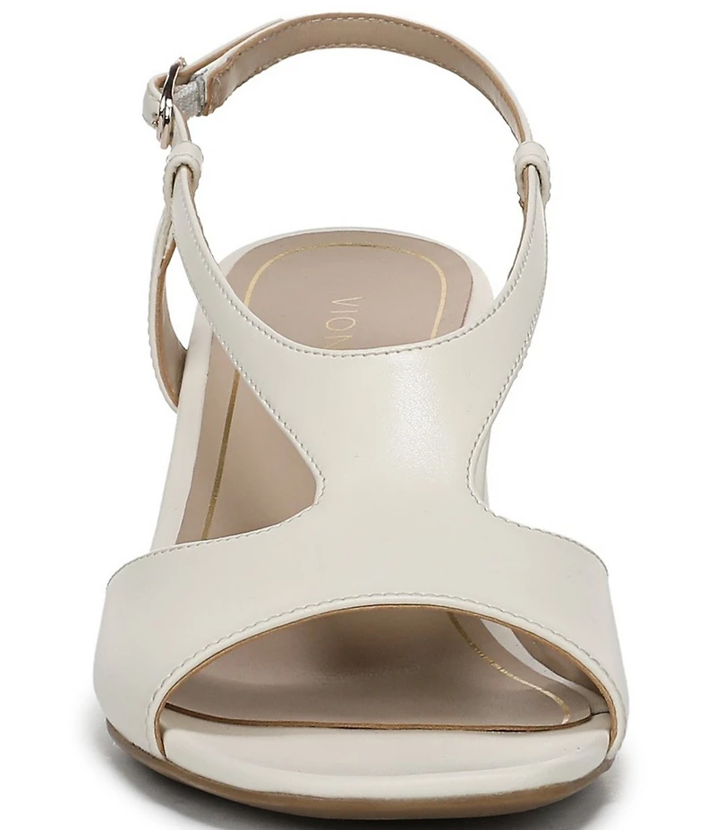 Vionic Raquel Leather Block Heel Dress Sandals