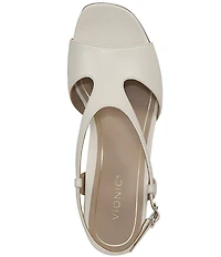 Vionic Raquel Leather Block Heel Dress Sandals