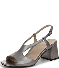 Vionic Raquel Leather Block Heel Dress Sandals
