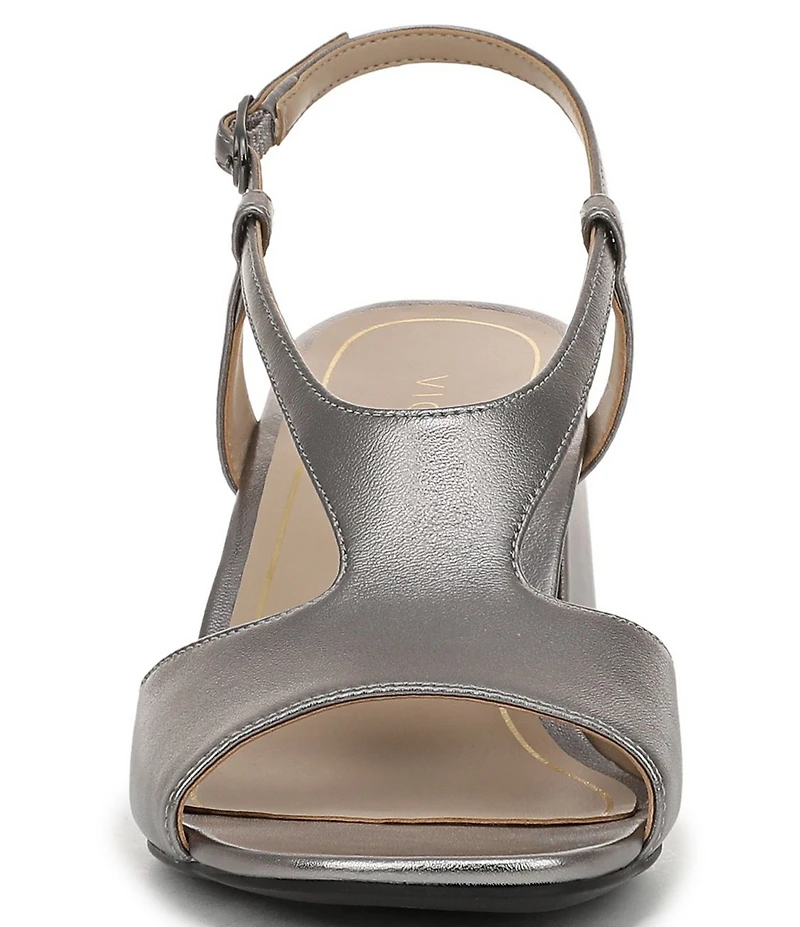 Vionic Raquel Leather Block Heel Dress Sandals