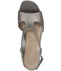 Vionic Raquel Leather Block Heel Dress Sandals