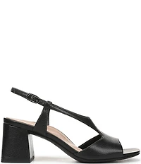 Vionic Raquel Leather Block Heel Dress Sandals
