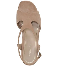Vionic Raquel Suede Block Heel Dress Sandals