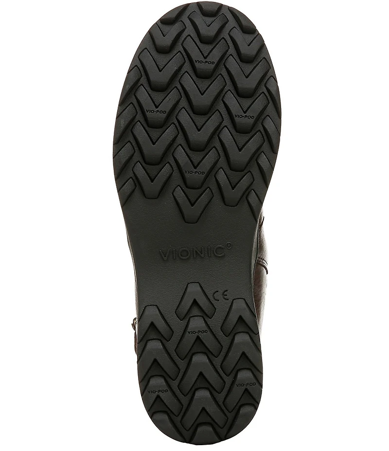 Vionic Redding Leather Buckle Ankle Booties