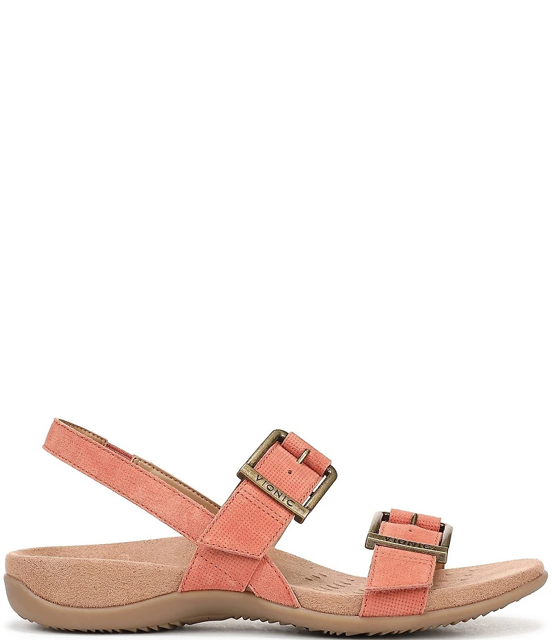 Vionic Reese Suede Hook-and-Loop Sandals