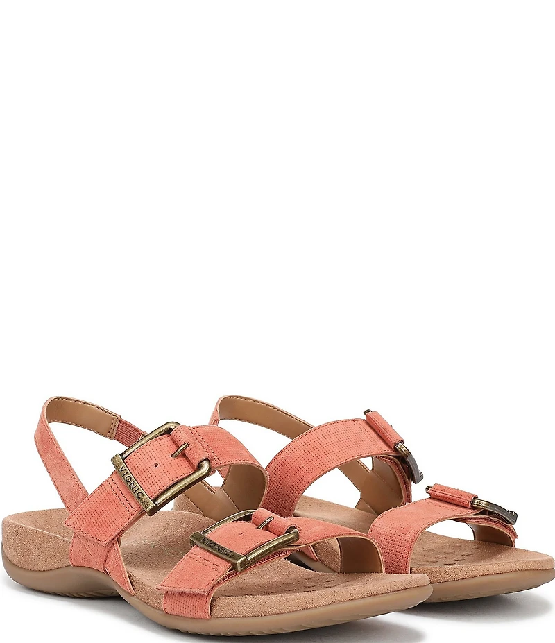 Vionic Reese Suede Hook-and-Loop Sandals