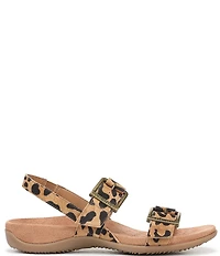 Vionic Reese Suede Leopard Print Sandals