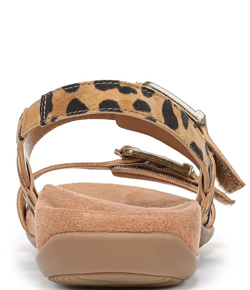 Vionic Reese Suede Leopard Print Sandals