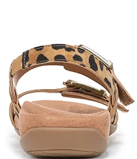 Vionic Reese Suede Leopard Print Sandals