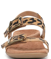 Vionic Reese Suede Leopard Print Sandals