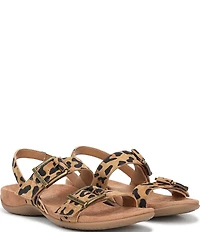 Vionic Reese Suede Leopard Print Sandals