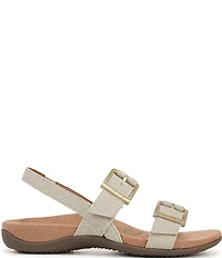 Vionic Reese Textured Buckle Hardware Banded Slingback Sandals