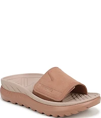 Vionic Rejuvenate Suede Recovery Platform Arch Support Slide Sandals