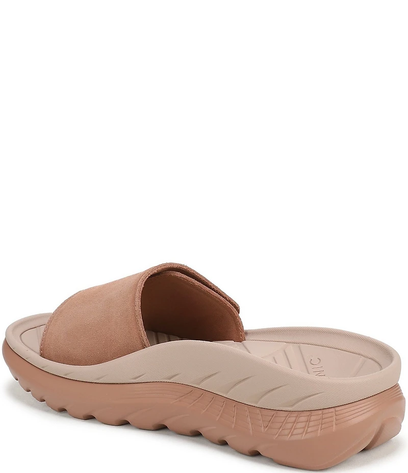 Vionic Rejuvenate Suede Recovery Platform Arch Support Slide Sandals