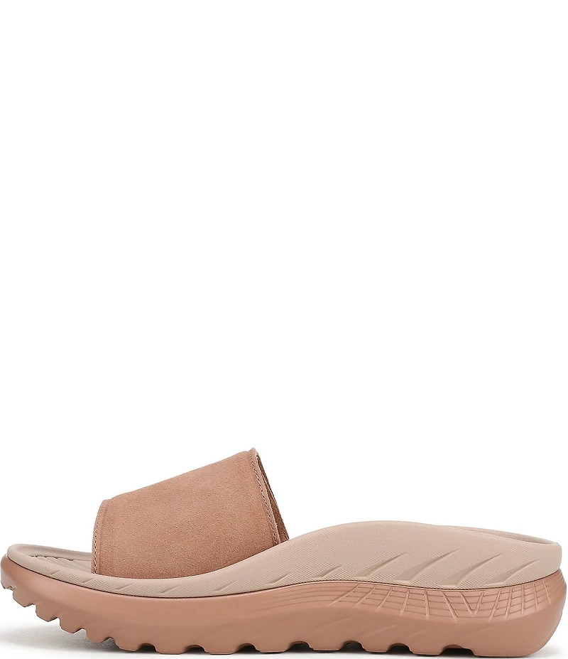 Vionic Rejuvenate Suede Recovery Platform Arch Support Slide Sandals