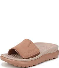 Vionic Rejuvenate Suede Recovery Platform Arch Support Slide Sandals