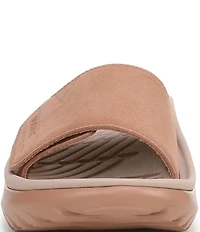 Vionic Rejuvenate Suede Recovery Platform Arch Support Slide Sandals