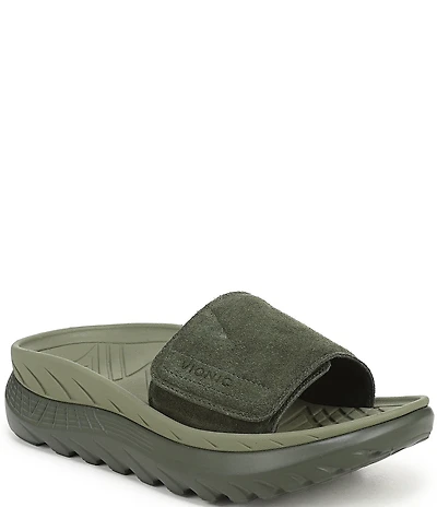Vionic Rejuvenate Suede Recovery Platform Arch Support Slide Sandals