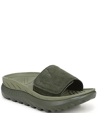 Vionic Rejuvenate Suede Recovery Platform Arch Support Slide Sandals