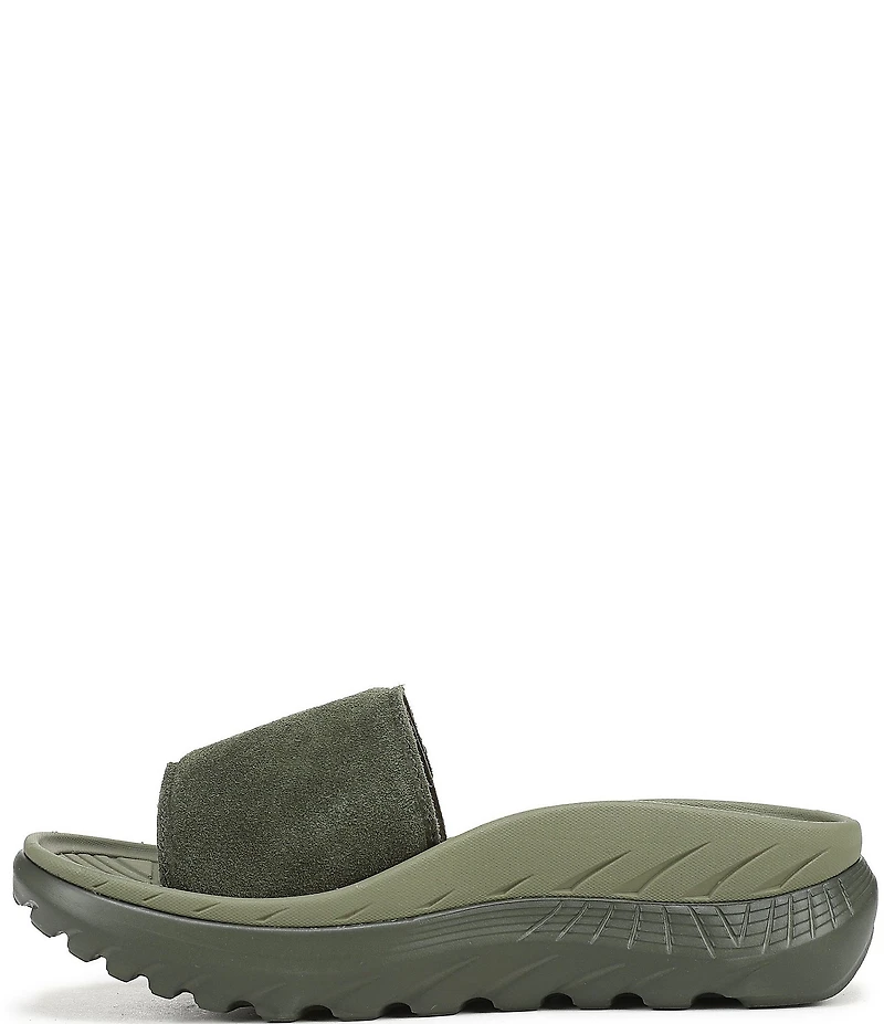 Vionic Rejuvenate Suede Recovery Platform Arch Support Slide Sandals